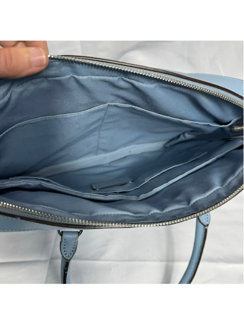 Women's Coach Laptop Bag One Size Blue Silver